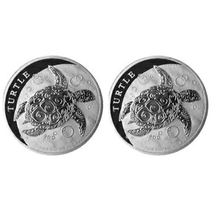 2 個ロット - 2024 $5 ニウエ タイマイ 2 トロイ オンス 0.999 ファイン シルバー BU