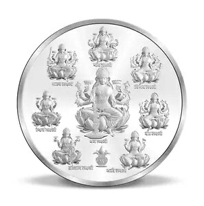 BIS 刻印アシュタ ラクシュミ 999 純銀コイン 50 gm｜WORLD RESOURCE【KING店】