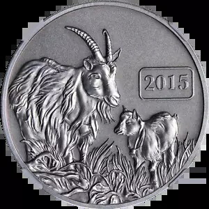2015 トケラウ シルバー $5 イヤー オブ ザ ゴート マット プルーフ NGC PF70 マット 早期リリース