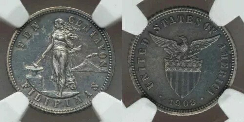 銀貨 フィリピン 米国政府 1903 テン センタボ 未流通について｜WORLD RESOURCE【KING店】