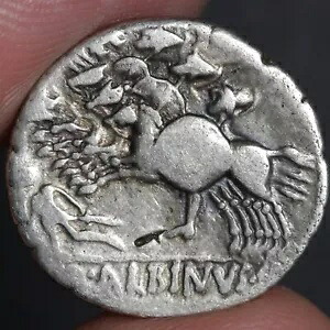 ローマの騎士デナリウス古代共和国銀貨 95BC ディアナ メテッルス アルビヌス｜WORLD RESOURCE【KING店】