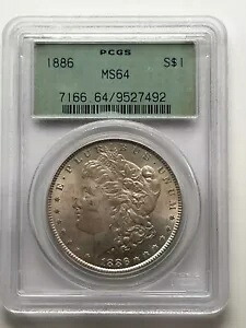 1886 P モルガン シルバー ダラー PCGS MS64 OGH きれいに引き締まった｜WORLD RESOURCE【KING店】