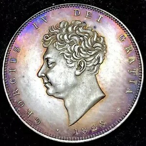 A577 銀貨、1828 年、イギリス、ハノーファー王朝のジョージ 4 世、｜WORLD RESOURCE【KING店】
