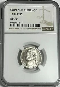 1994 P NGC SP70 マット プルーフ仕上げ ジェファーソン ニッケル コインと通貨セットより｜WORLD RESOURCE【KING店】