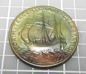 1920 ピルグリム記念 0.50 BU UNC MS ジェム レインボー トーン US コイン｜WORLD RESOURCE【KING店】 82,885円