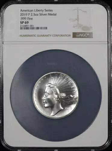 2019-P アメリカン リバティ 2.5 オンス .999 ファイン シルバー メダル NGC SP-69|WORLD RESOURCE【KING店】