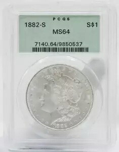 1882 S モーガン シルバー ダラー $1 PCGS MS64 オールド グリーン ホルダー｜WORLD RESOURCE【KING店】 82,885円