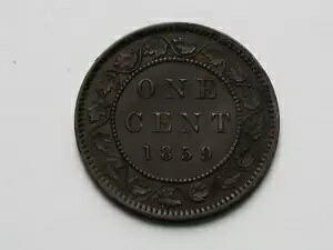 1859 カナダ ビクトリア コイン - ラージ セント (1?) - ダイクラッシュ (観察) - ダイクラック