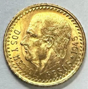 楽天市場】メキシコ 2.5ペソ金貨 1945年 イーグル イダルゴ金貨 【中古