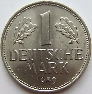 コイン ドイツ連邦共和国 1 ドイツマルク 1959 F in 未流通｜WORLD RESOURCE【KING店】 88,330円