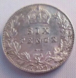 1902 年 エドワード 7 世 ベアヘッド 6 ペンス コイン .925 シルバー コイン スピンク 3983 反転｜WORLD RESOURCE【KING店】