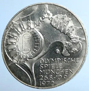 1972年 Jドイツ ミュンヘン夏季オリンピック シュライフェ 旧銀貨 10マーク i110899｜WORLD RESOURCE【KING店】