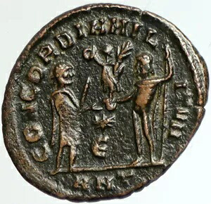ディオクレティアヌス帝 アンティオキア 古代ローマ コイン ゼウス 世界的勝利を皇帝に i102325｜WORLD RESOURCE【KING店】