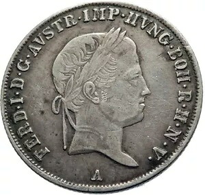 1837 オーストリア皇帝フェルディナンド 1 世 アンティーク シルバー コイン 20 クロイツァー イーグル i75030｜WORLD RESOURCE【KING店】