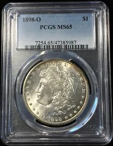 1898-O PCGS MS65 モーガン シルバー ダラー ナイス ライト ゴールデン リム トーニング #987｜WORLD RESOURCE【KING店】