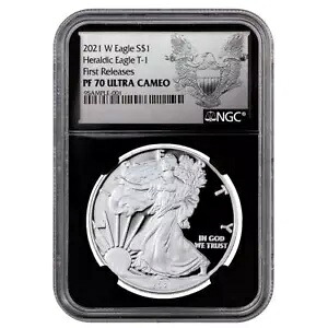 2021-W シルバー タイプ 1 プルーフ アメリカン イーグル NGC PF70 UC FR ブラック コア ホルダー Ex...｜WORLD RESOURCE【KING店】