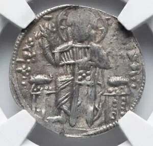 アンドロニカス II マイケル IX 1294-1320 AD ビザンチン銀イエス キリスト コイン、NGC VF｜WORLD RESOURCE【KING店】