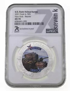 2021 クック諸島 S$5 US アニマル ニューヨーク 1 オンスNGC による MS-70 としてのグレーディング｜WORLD RESOURCE【KING店】