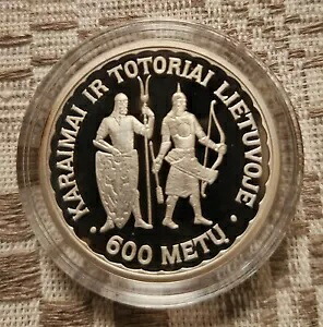 リトアニア 50 リトゥ カライムスとタルタル 600 周年記念銀貨、1997 年｜WORLD RESOURCE【KING店】