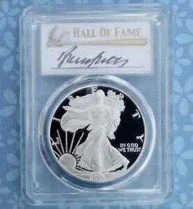 2006 W PCGS PR 70 D-Cam Eagle シルバー ダラー、1オンス 0.999 ファイン、ブルース サッター サイン入り｜WORLD RESOURCE【KING店】 89,540円