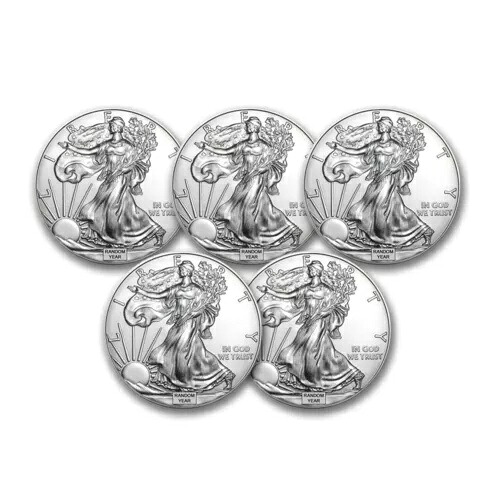 1オンス アメリカン シルバー イーグル BU (ランダム年) - ロット数 5 - eBay|WORLD RESOURCE【KING店】