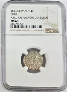 S1 - ドイツ 4 フェニヒ 1673 NGC MS-63 未流通シルコイン - トリーア選挙区|WORLD RESOURCE【KING店】