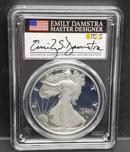 2022 W シルバー イーグル 初日号 PCGS PR70DCAM ダムストラ サイン入りラベル｜WORLD RESOURCE【KING店】
