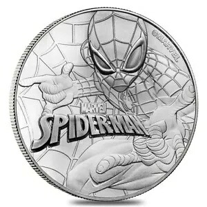 2017 シルバー ツバル 1 オンス スパイダーマン $1 マーベル コミック シリーズ コイン カプセル b｜WORLD RESOURCE【KING店】