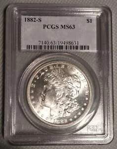 MS63 1882-S モーガン シルバー ダラー - グレード PCGS 1$｜WORLD RESOURCE【KING店】
