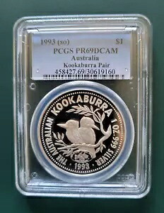 1993 オーストラリア コイン クッカバラ 1 オンス 999 プルーフ シルバー シドニー オペラ PCGS PR69DCAM|WORLD RESOURCE【KING店】