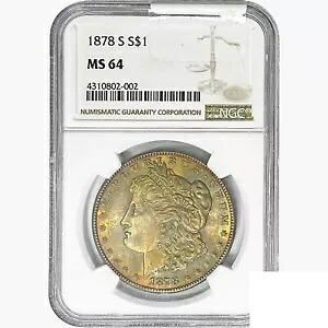 1878-S モーガン シルバー ダラー コイン NGC MS64|WORLD RESOURCE【KING店】