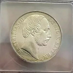 ドイツ州の美しさ (バイエルン) 1863 ターラー マクシミリアン 2 世コイン PetetheGreek ha｜WORLD RESOURCE【KING店】