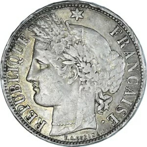 [#373784] コイン、フランス、セレ、5 フラン、1870、ボルドー、EF、シルバー、KM:818.4｜WORLD RESOURCE【KING店】