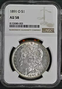 1891 O モーガン シルバー ダラー $1 NGC AU 58 8153080-003|WORLD RESOURCE【KING店】