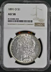 1891 O モーガン シルバー ダラー $1 NGC AU 58 8153080-003｜WORLD RESOURCE【KING店】