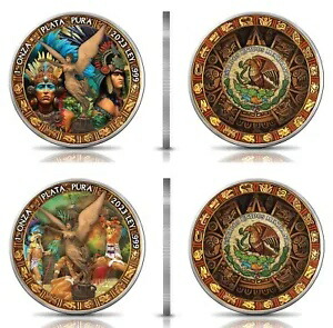2023 AZTEC WARRIOR SACRIFICE Libertad 2 x 1オンス シルバー コイン セット メキシコ