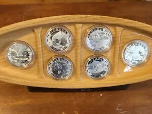 2015 $10 ファイン シルバー 6 コイン セット カナダ横断カヌー
