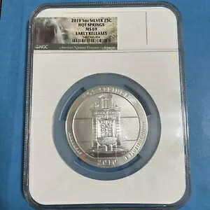 2010 5オンス シルバー 25C ホット スプリングス アーカンソー NGC MS 69 初期リリース｜WORLD RESOURCE【KING店】