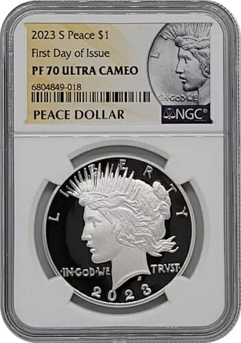 2 点セット 2023-S モーガンとピース プルーフ シルバー ダラー セット NGC PF70UC FDOI｜WORLD RESOURCE【KING店】
