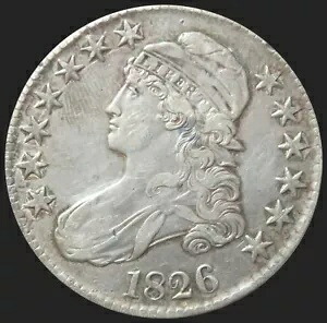 1826年 USA キャップドバスト 半ドル 50C 極細コイン｜WORLD RESOURCE【KING店】
