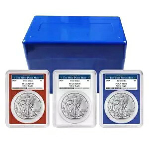2024 $1 アメリカン シルバー イーグル 3 本セット PCGS MS70 FS ウエスト ポイント ラベル レッド ホワイト...|WORLD RESOURCE【KING店】