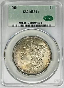 1900-O モーガン シルバー ダラー コイン トーンド CAC MS 64+|WORLD RESOURCE【KING店】