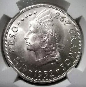 1952 ドミニカ共和国 1 ペソ硬貨 - NGC MS64｜WORLD RESOURCE【KING店】