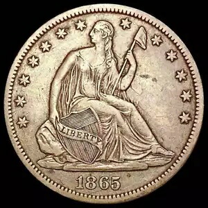 1865-S 着席リバティ ハーフダラー コインほぼ｜WORLD RESOURCE【KING店】
