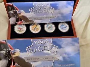 2006 クック諸島 2$ 1930 年代レーサー 4 X 1 オンス ファイン シルバー プルーフ｜WORLD RESOURCE【KING店】 101,640円