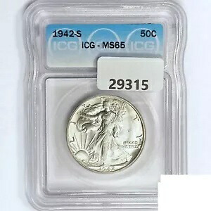 1942-S ウォーキング リバティ ハーフダラー コイン ICG MS65|WORLD RESOURCE【KING店】