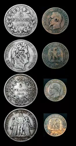 1841-1855 - フランス古銭 4 枚セット???? 送料無料!!!!｜WORLD RESOURCE【KING店】