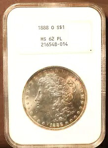 1888-O モーガン ドル PCGS MS62 PL 表面!ああ、デブ！｜WORLD RESOURCE【KING店】
