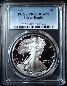 1989-S 1オンス シルバー アメリカン イーグル ドル - PCGS PR 70 DCAM｜WORLD RESOURCE【KING店】