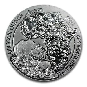 2012 ルワンダ 1 オンス シルバー アフリカ サイ BU｜WORLD RESOURCE【KING店】